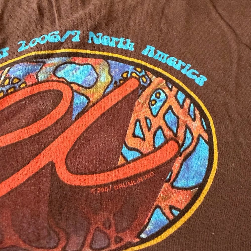 Eric Clapton Slowhand Psychedelic Brown Band Graphic Tee 2000s Y2K Tour Shirt - Picture 5 of 6